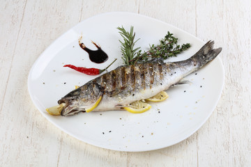 Grilled seabass