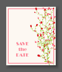 Retro beautiful flower design for wedding and advertising 