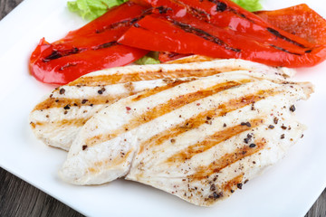 Grilled turkey steak