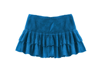 Velvet skirt isolated