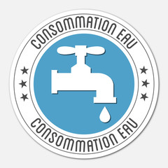 Logo consommation eau.