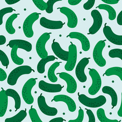 Salted cucumber. Seamless pattern
