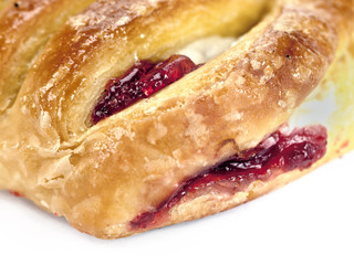 close-up of a delicious danish