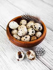 Obraz premium bowl with fresh quail eggs