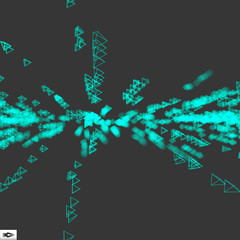 Array with Dynamic Emitted Particles. Abstract Dynamic Background. Vector Illustration. Bokeh Effect.