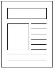 outline icon of newspaper article