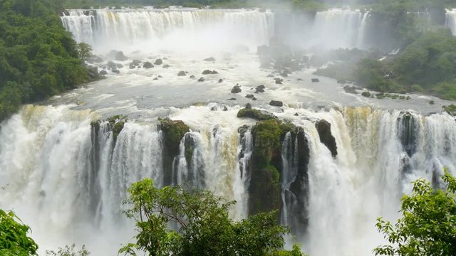 Iguassu (Iguacu) Falls located at the Brazilian and Argentinian border