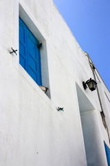 A typical white house in Mykonos, Greece