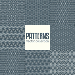 Set of abstract geometric vector pattern backgrounds.