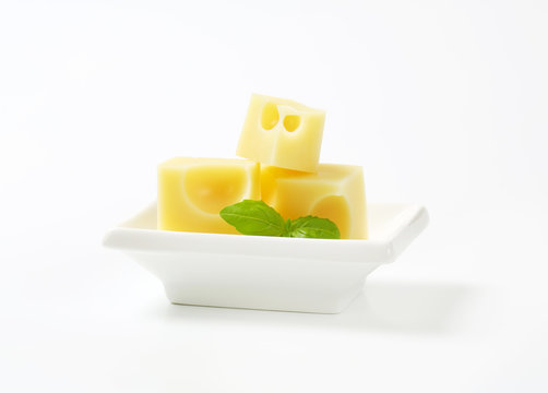 pieces of emmental cheese