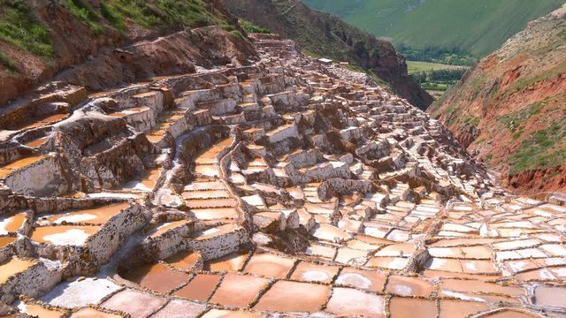 Salinas de Maras in Sacred Valley of the Incas near Cusco, Peru