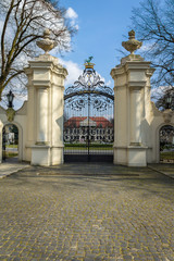 Gate to the palace in Kozlowka, Poland - 109929036