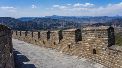 Walking on the great wall near Beijing, China