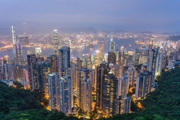 Hong kong's skyline seen from the Peak