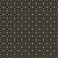 Arabian style gold luxury seamless pattern design