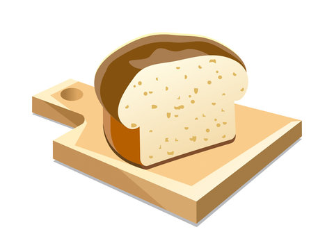 White bread on board