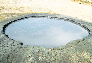 Crater of a mud volcano