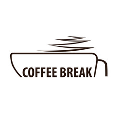Coffee breack design. Logo coffee