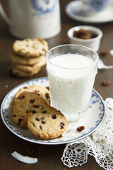 Cookies with a glass of milk