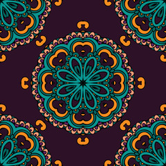 Luxury Damask seamless motif vector pattern