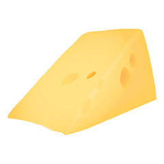 Vector  cheese with holes