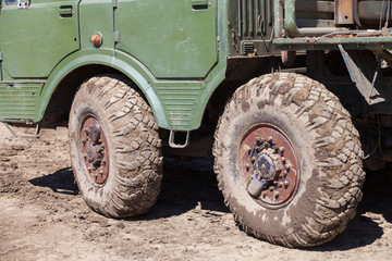 Fototapeta na wymiar wheels of a truck