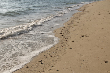 Sandy beach on a wild island in Thailand