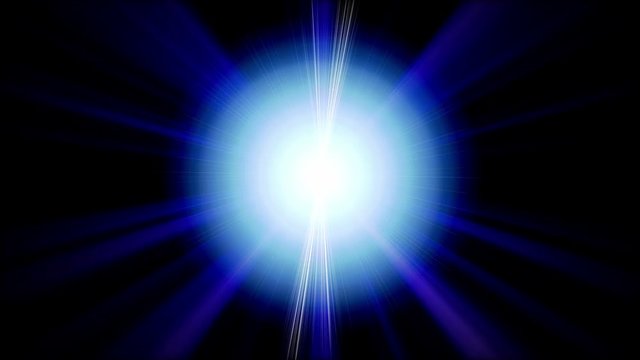 Background of blue rays shinning and sparking