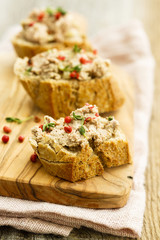 Liver pate on bread