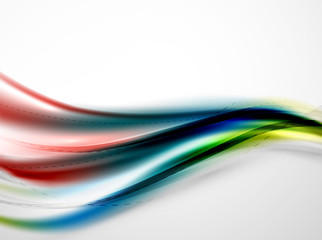 Bright color wave with blur and glowing effects