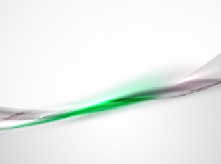 Futuristic green color in wave template