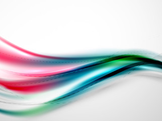 Smooth raibow color gradients in business wave template