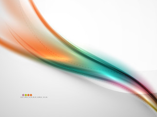 Smooth raibow color gradients in business wave template