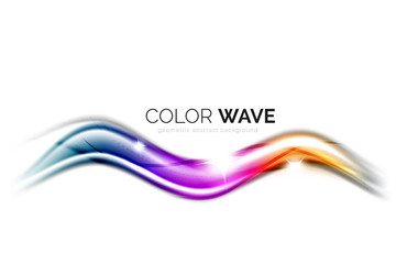 Glossy wave isolated on white background 