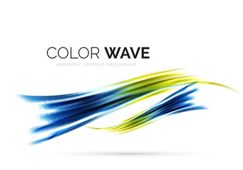 Abstract color wave design element