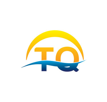 tq initial logo with waving swoosh