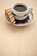cookie and black coffee