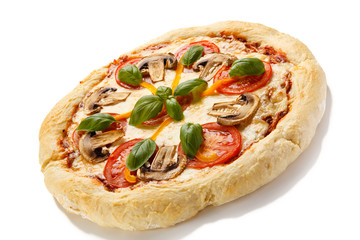 Pizza on white background 