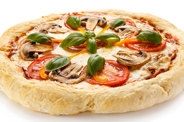 Pizza on white background 