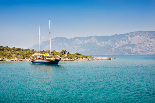View of Aegean Sea near Marmaris, Turkey