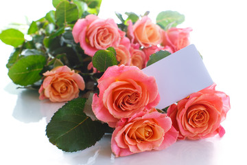 Naklejka premium bouquet of pink roses