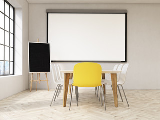 Interior design blank whiteboard