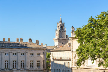 Fototapeta na wymiar Avignon, France. Old buildings of the Papal palace