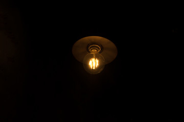 lamp in a dark background.