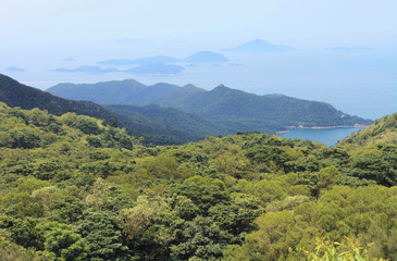 mountain landscape on Lantau island, Hong Kong