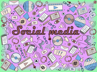 Social media vector illustration