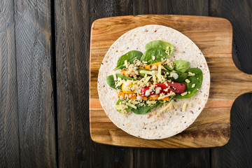 Grilled vegetables wraps