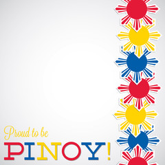 Line Philippine Independence Day card in vector format.