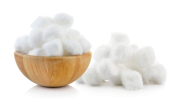 Cotton Wool On A White Background