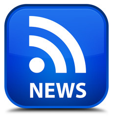 News (RSS icon) blue square button